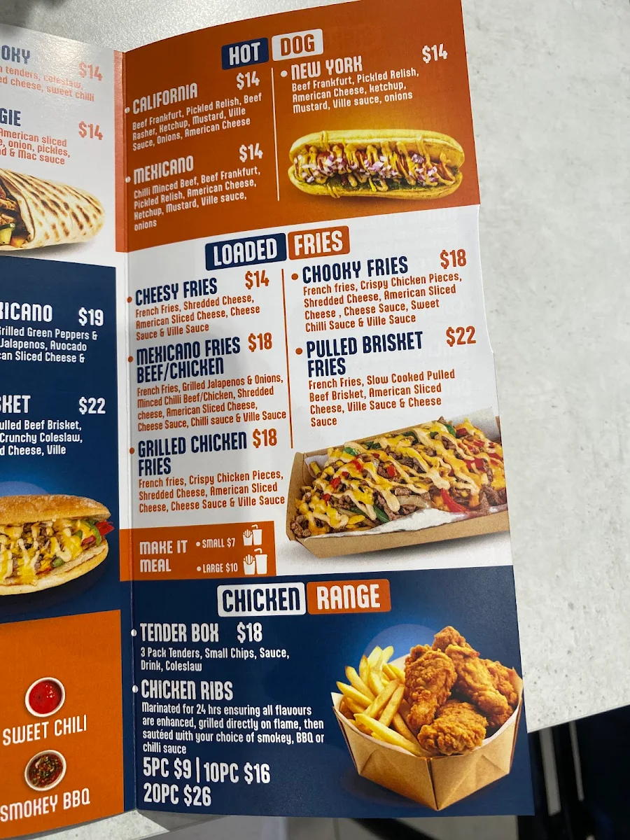 Menu, Burgerville The Entrance