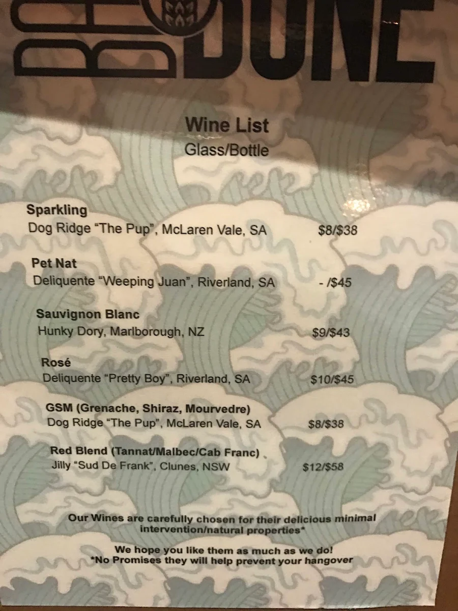 Menu, Backbone Bar