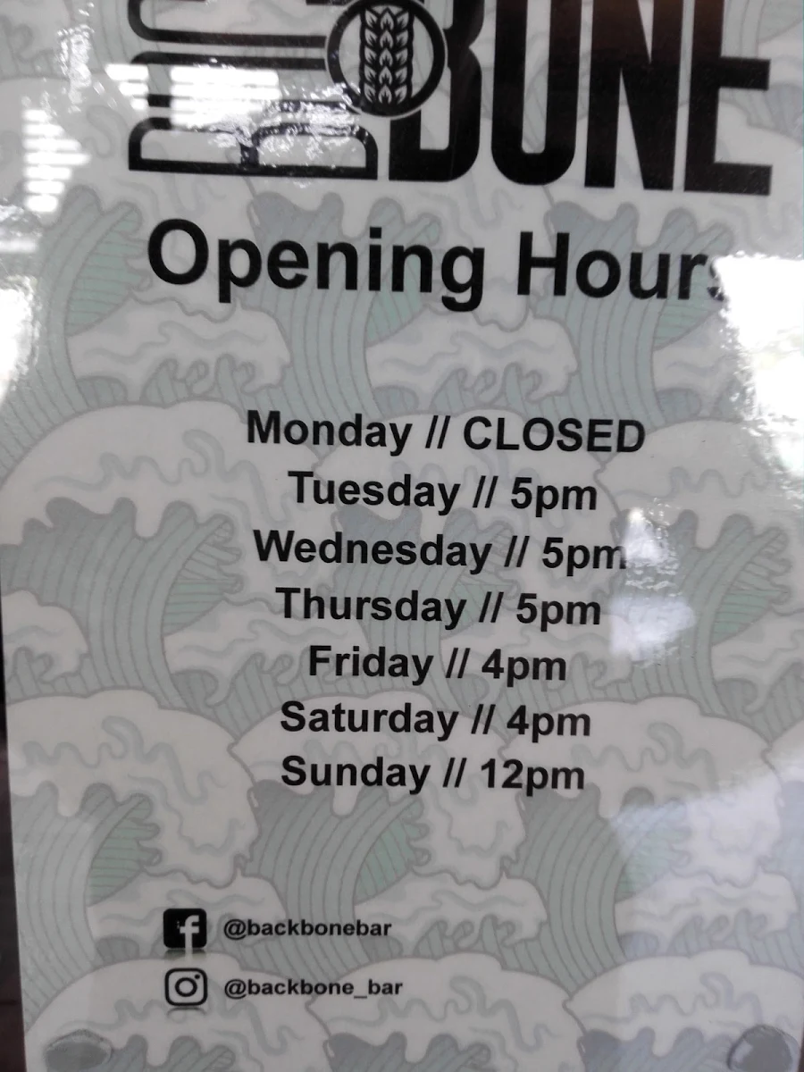 Menu, Backbone Bar