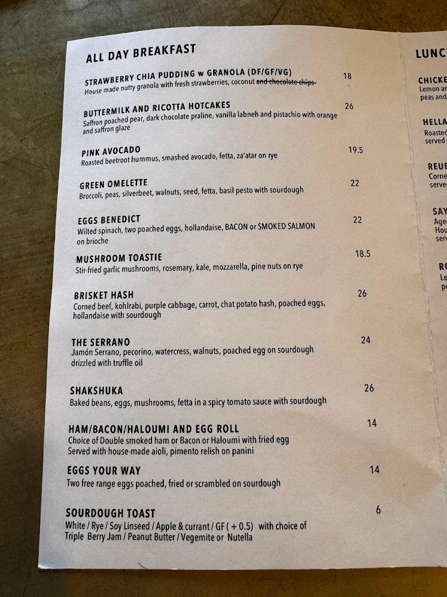 Menu, Illi Hill