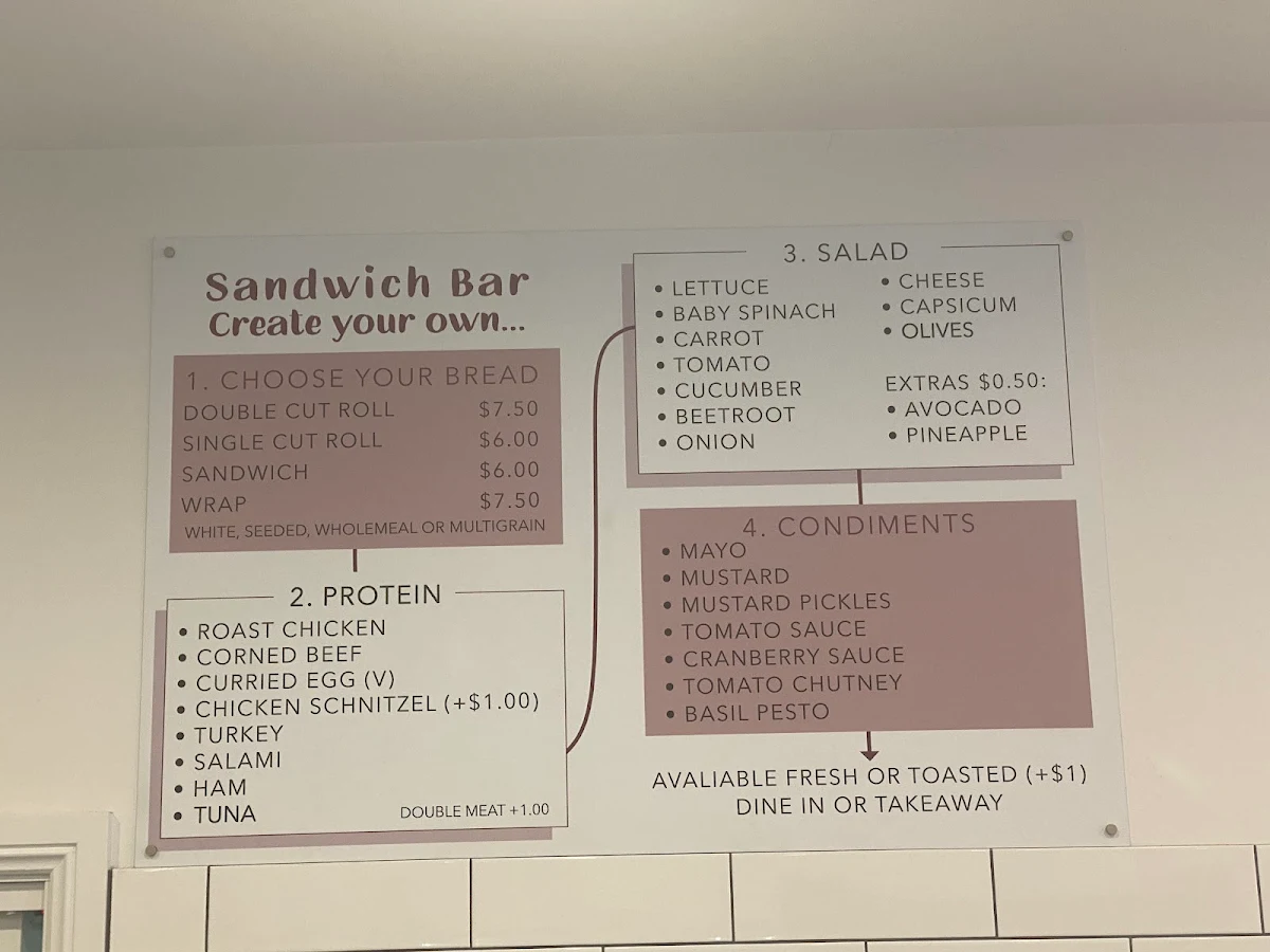 Menu, The Fabulous Baker Boys Bakery
