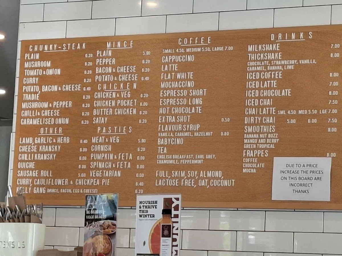 Menu, The Fabulous Baker Boys Bakery