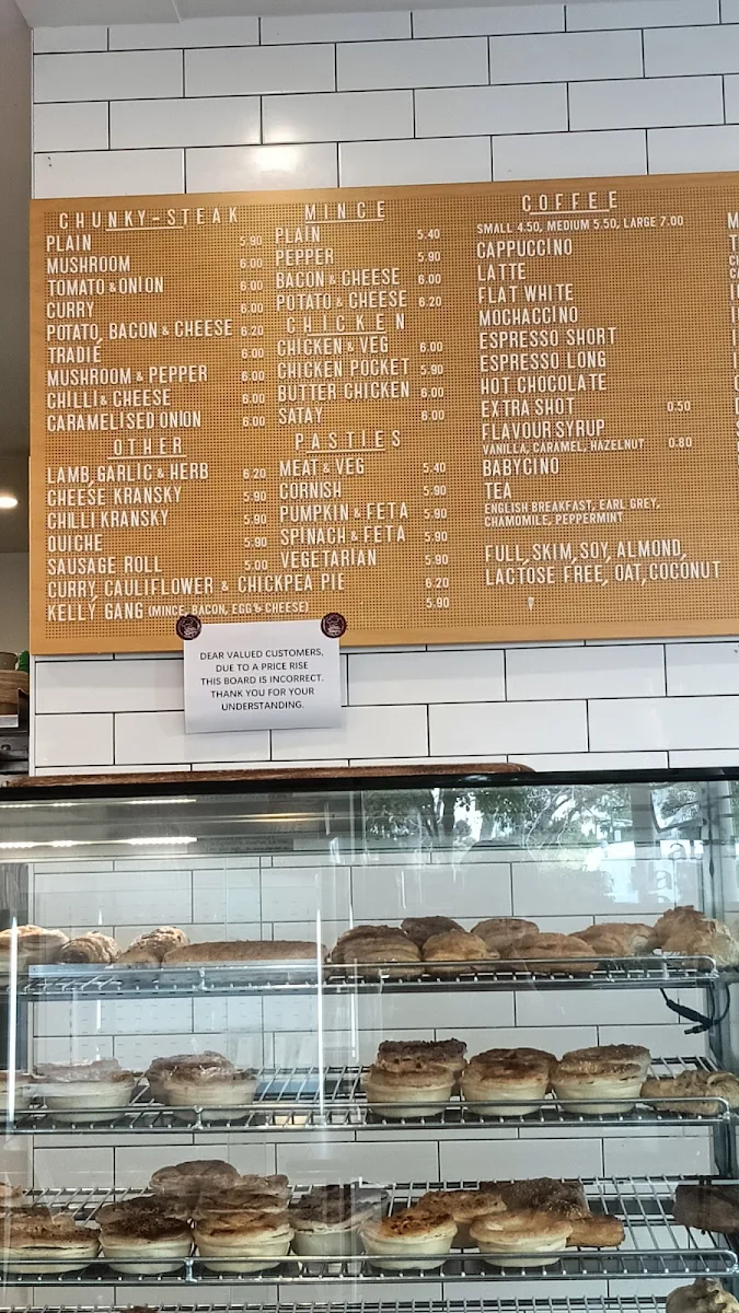 Menu, The Fabulous Baker Boys Bakery