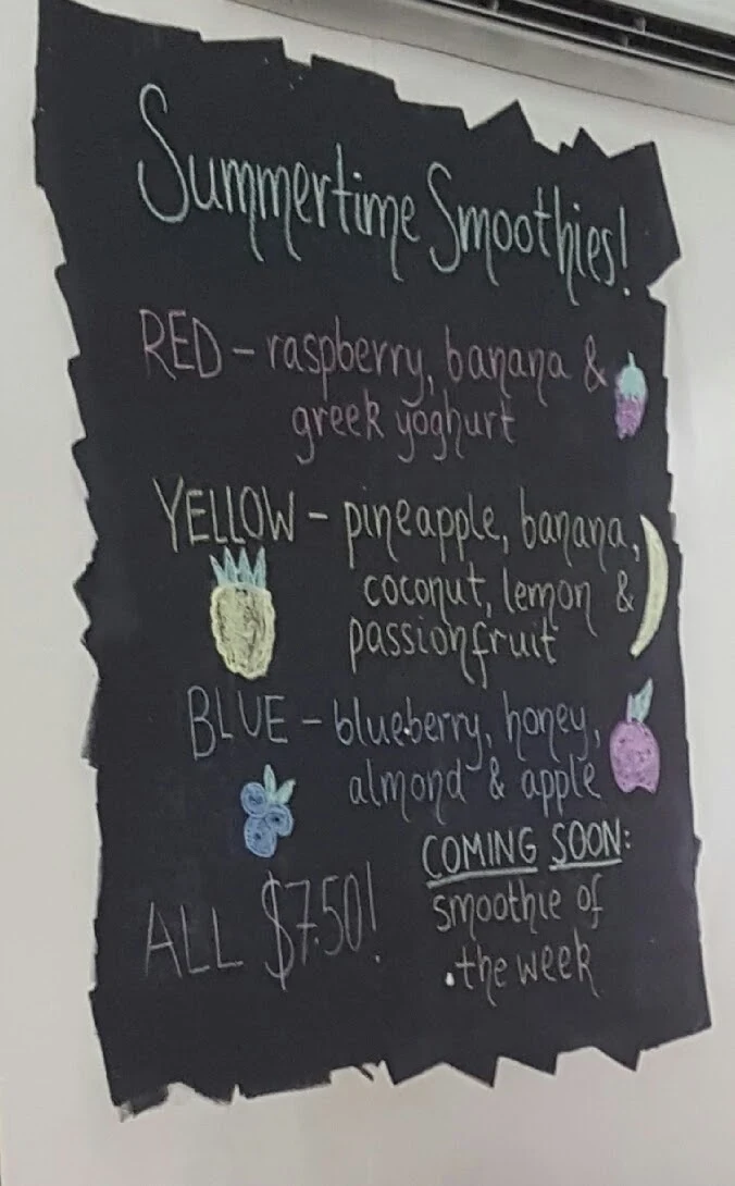 Menu, Brumby's Margaret River