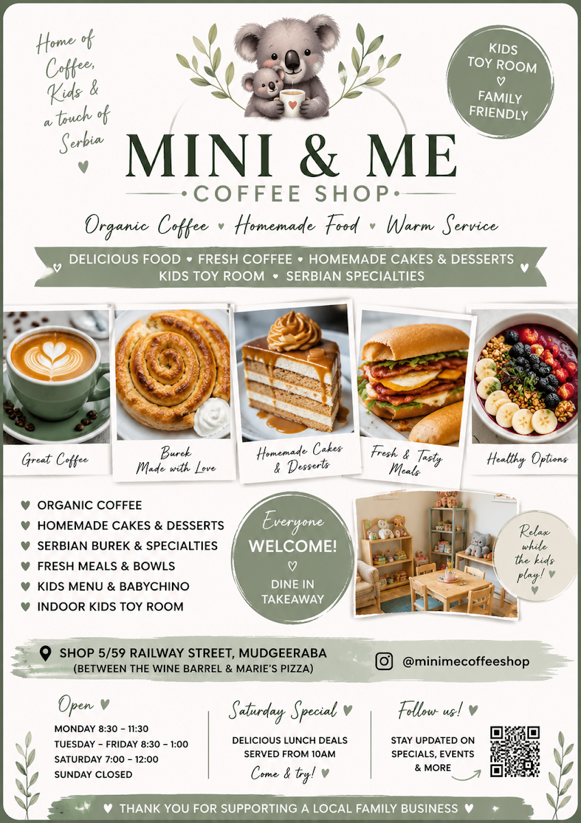 Menu, Mini & Me Coffee Shop