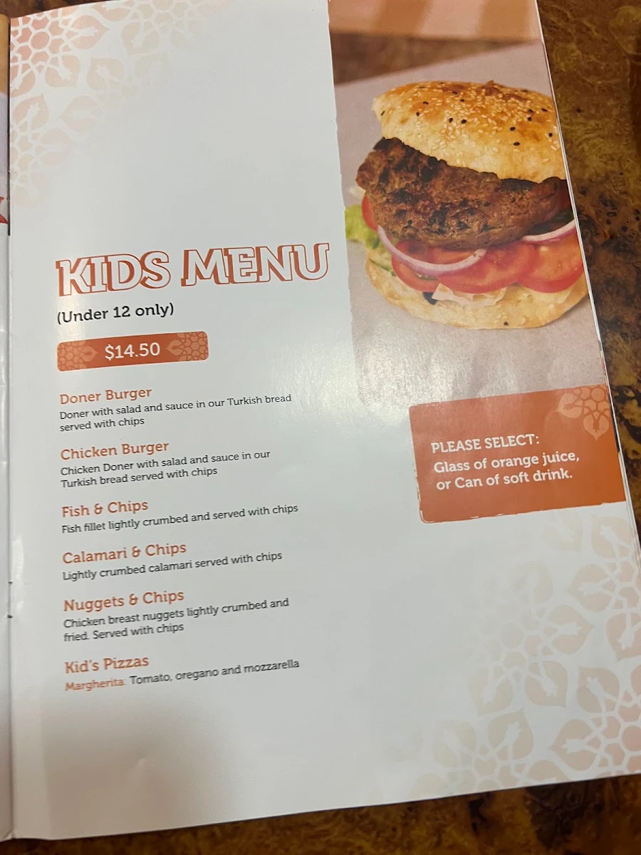 Menu, Alasya Restaurant