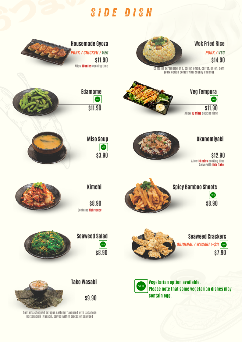 Menu, Little Ramen Bar
