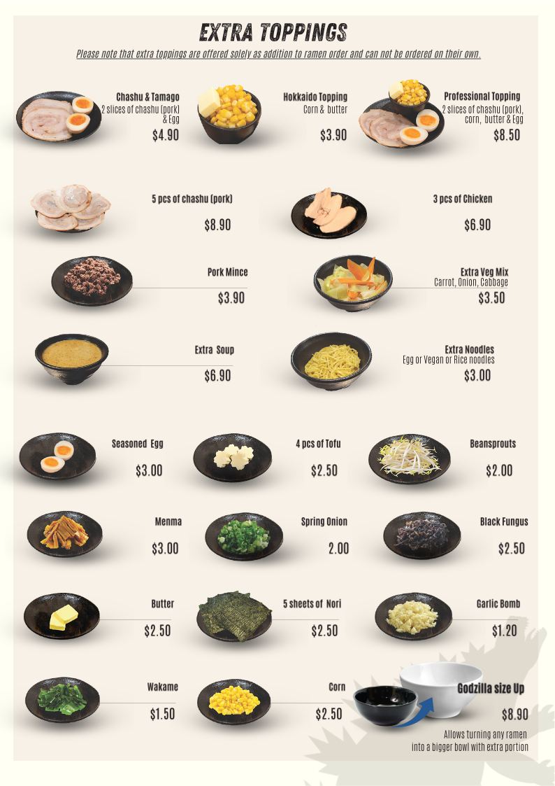 Menu, Little Ramen Bar