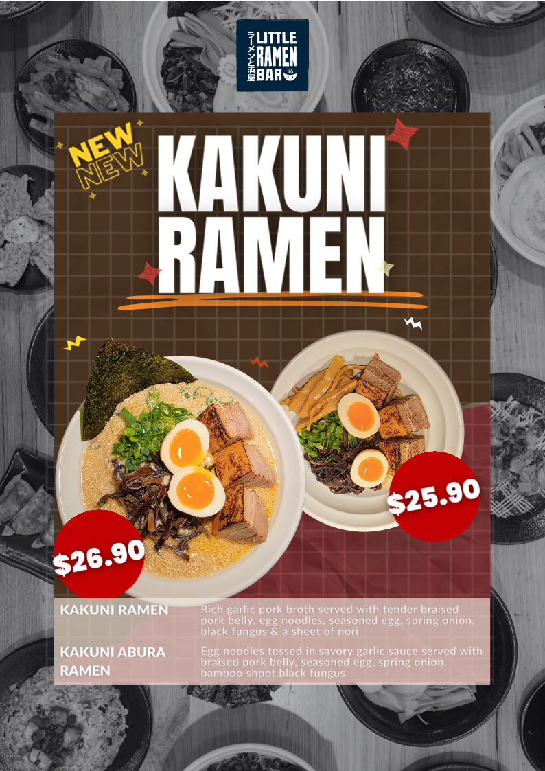 Menu, Little Ramen Bar
