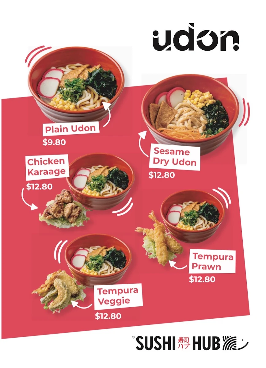 Menu, Sushi Hub Dandenong Square
