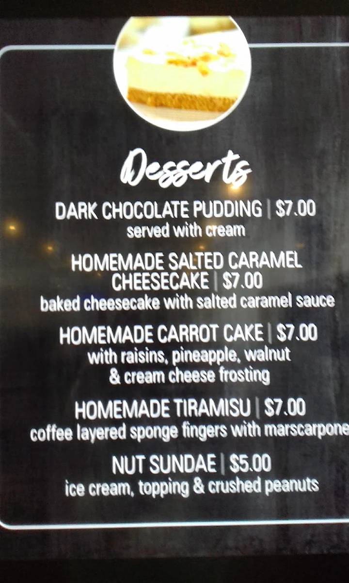 Menu, Barmera Club