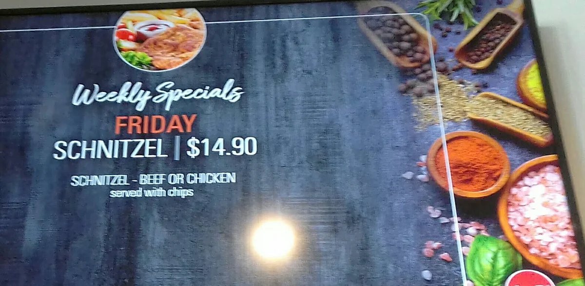 Menu, Barmera Club