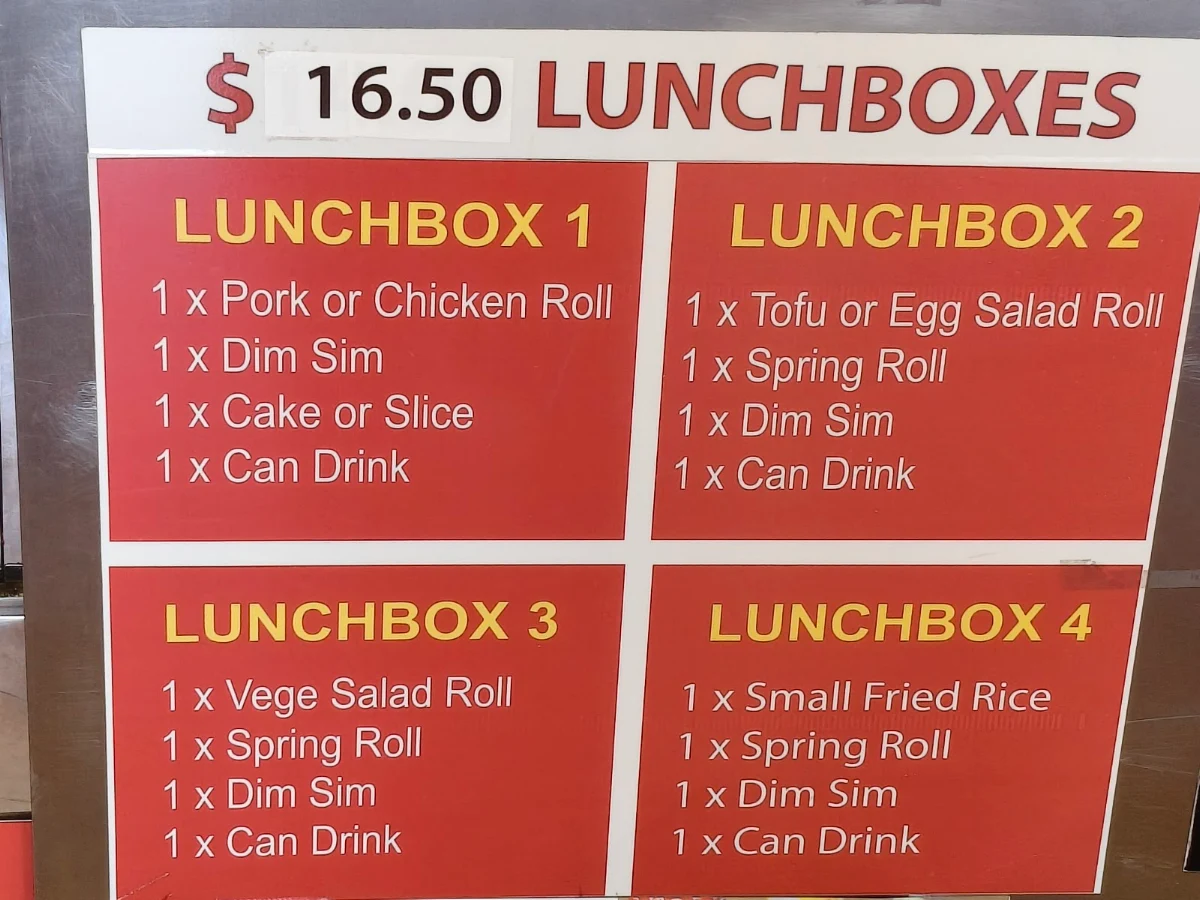 Menu, V N Rolls - Bakery & Cafe