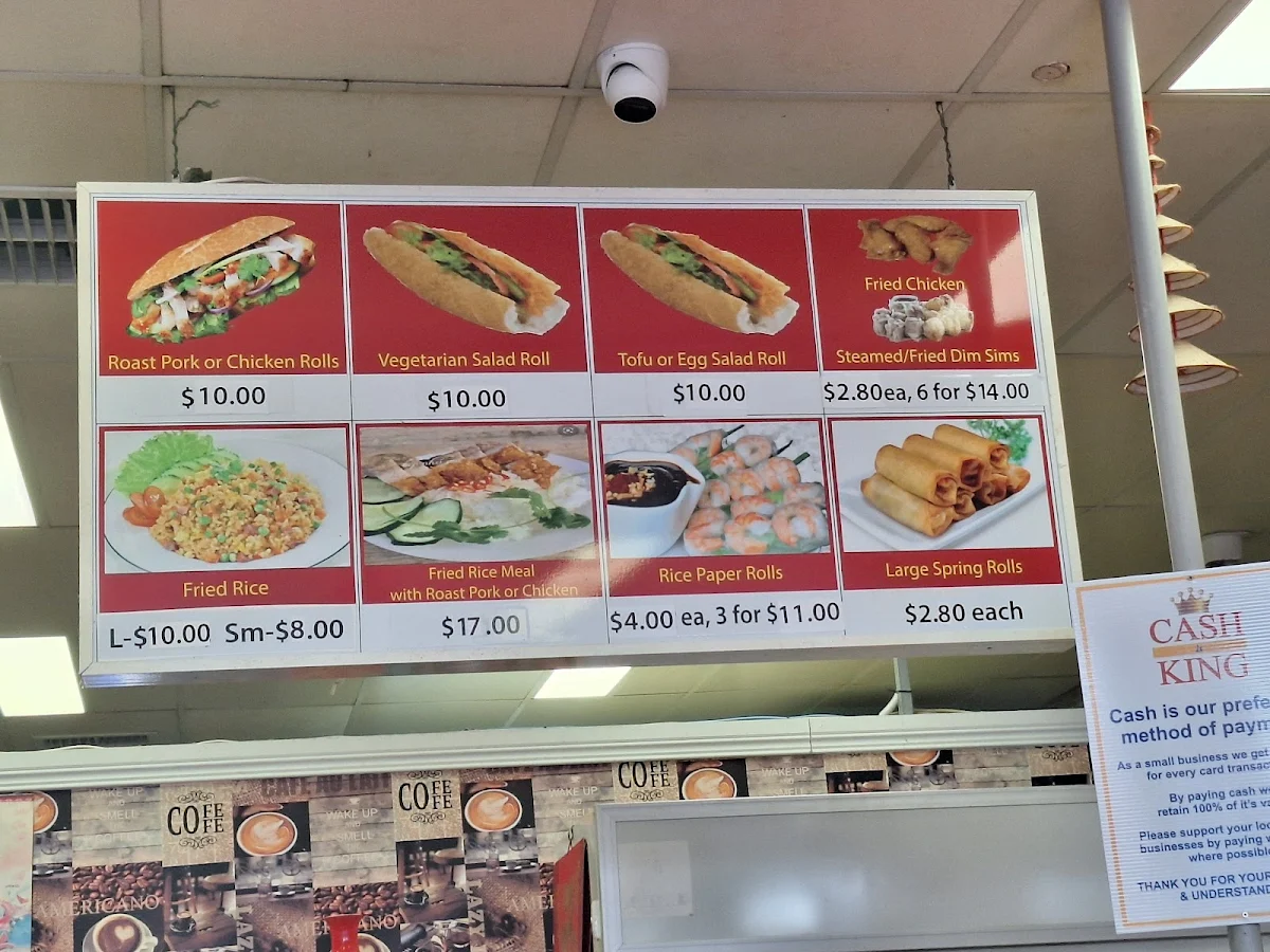 Menu, V N Rolls - Bakery & Cafe