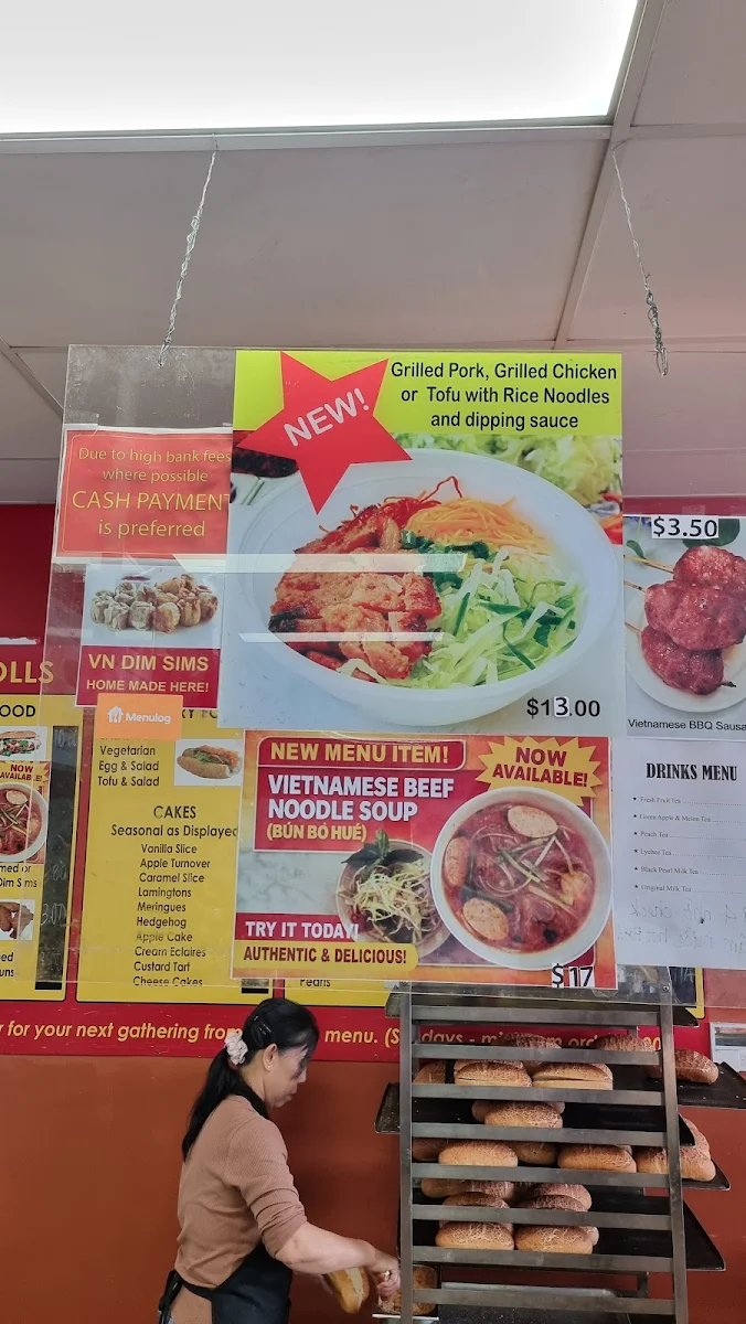 Menu, V N Rolls - Bakery & Cafe