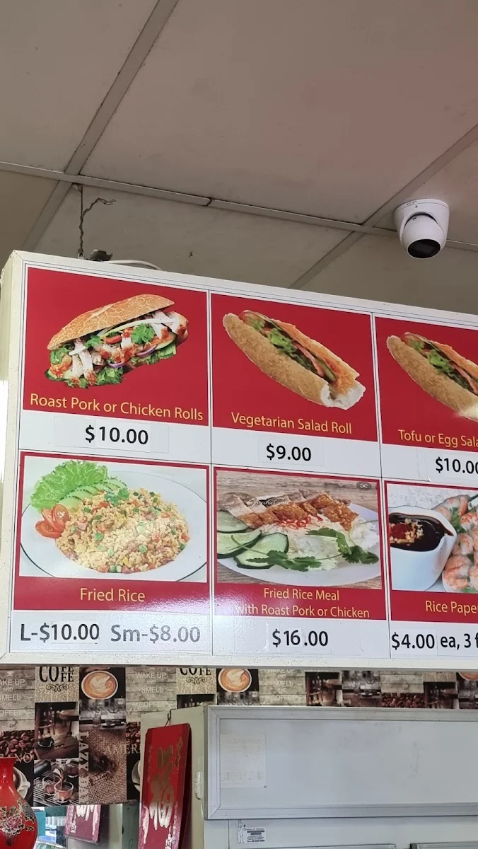 Menu, V N Rolls - Bakery & Cafe
