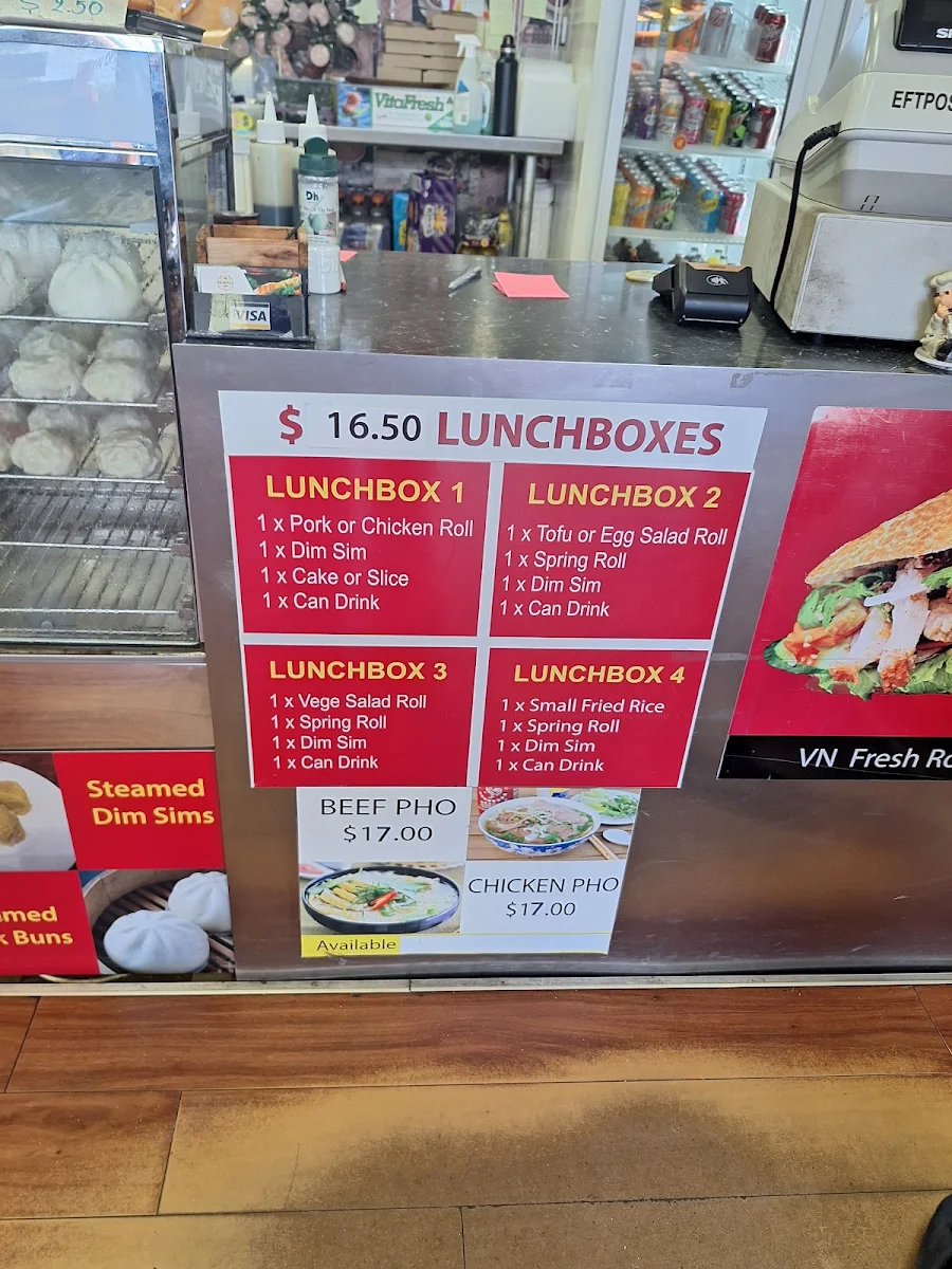 Menu, V N Rolls - Bakery & Cafe