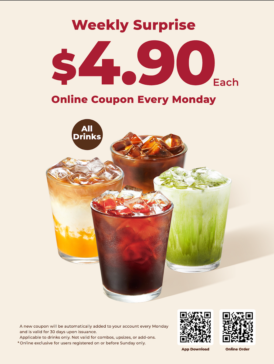 Menu, Cotti Coffee