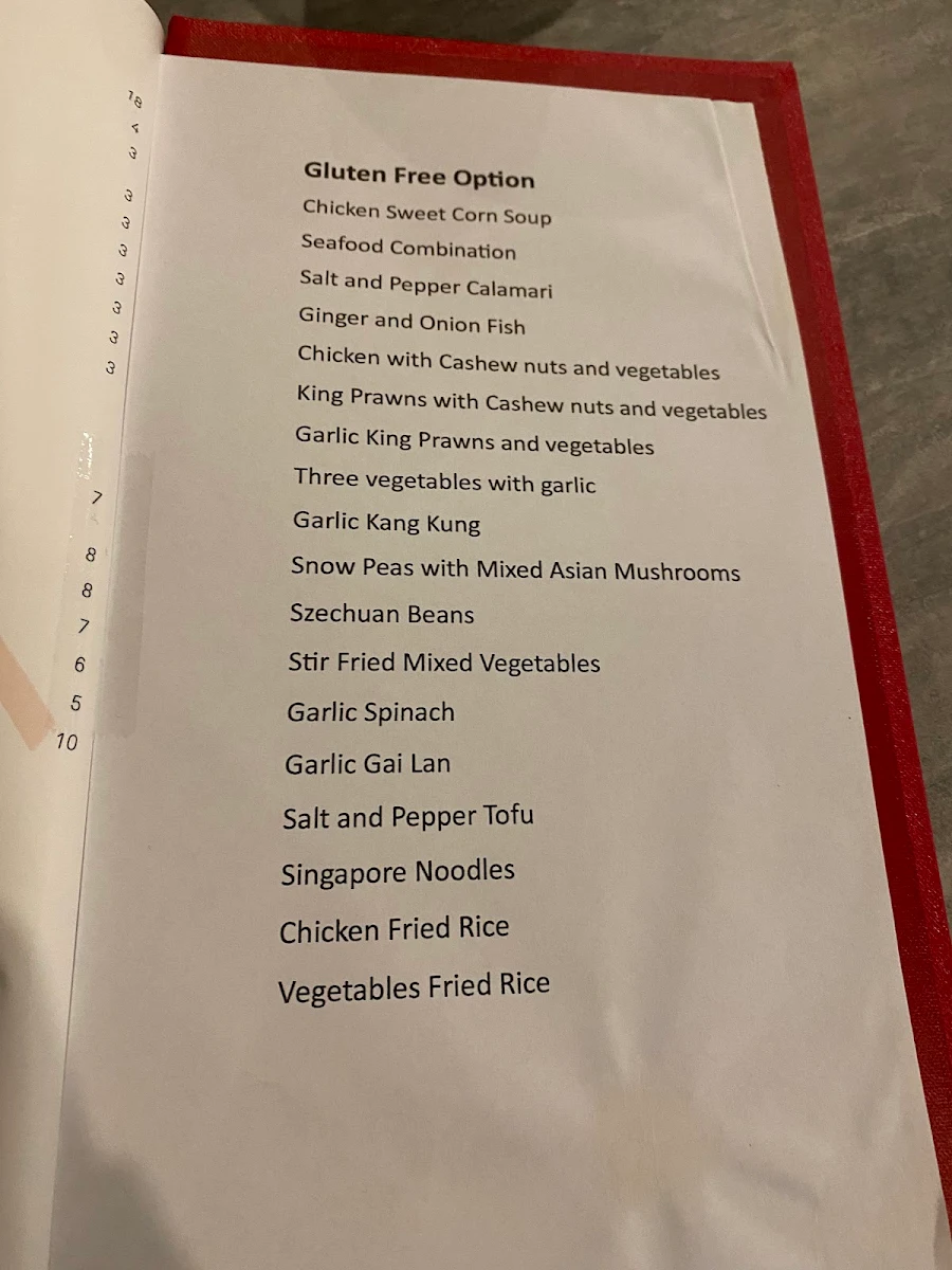Menu, Coconut House