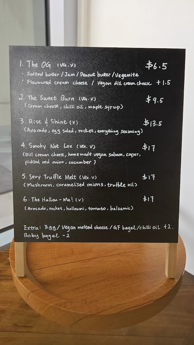 Menu, Lumen Alley Coffee & Bagels