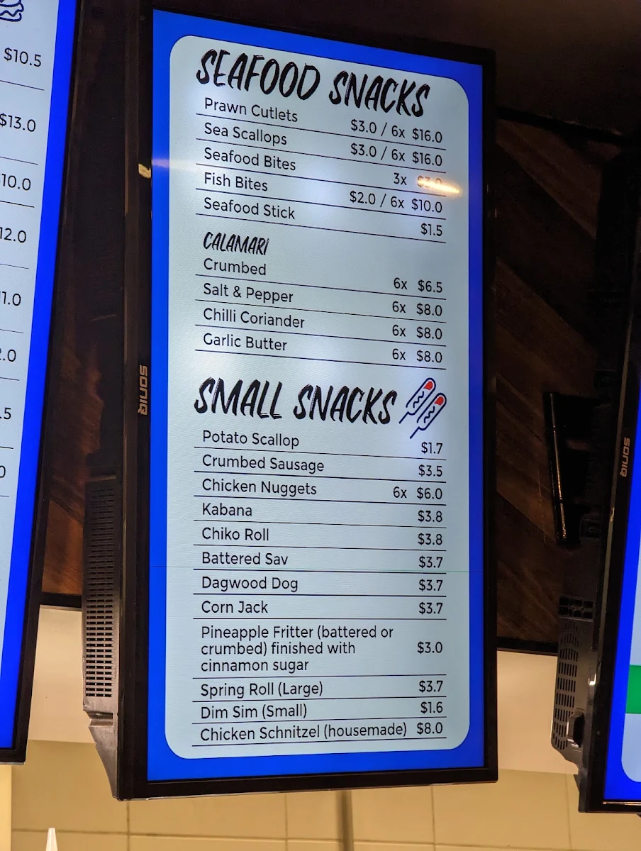Menu, The Happy Fryer