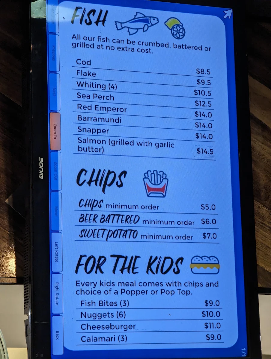 Menu, The Happy Fryer