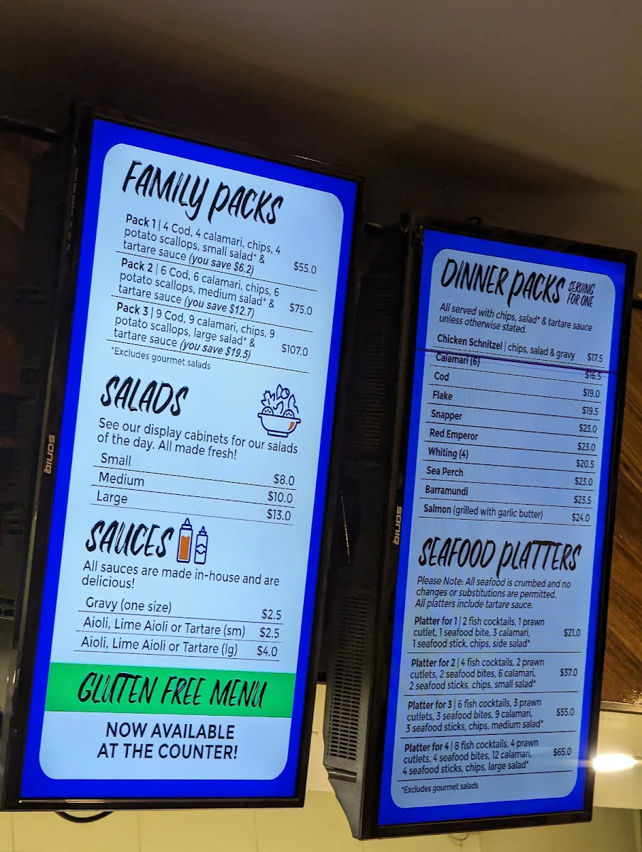 Menu, The Happy Fryer