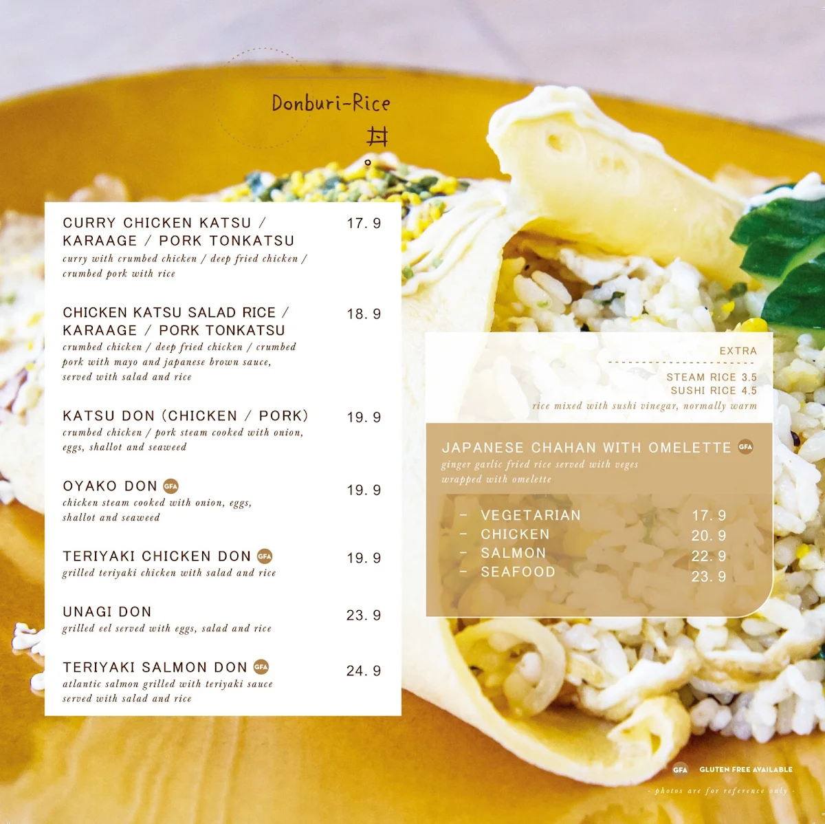 Menu, Oi Sushi