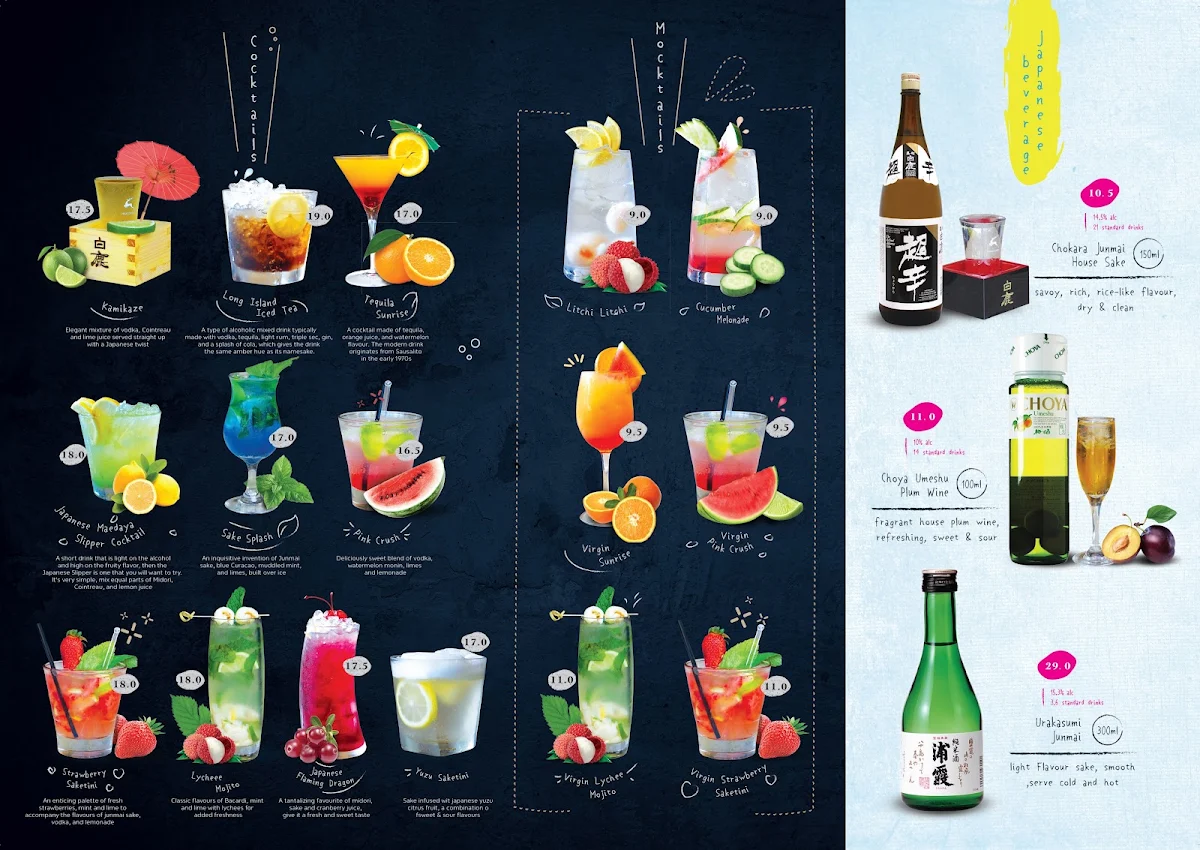 Menu, Oi Sushi