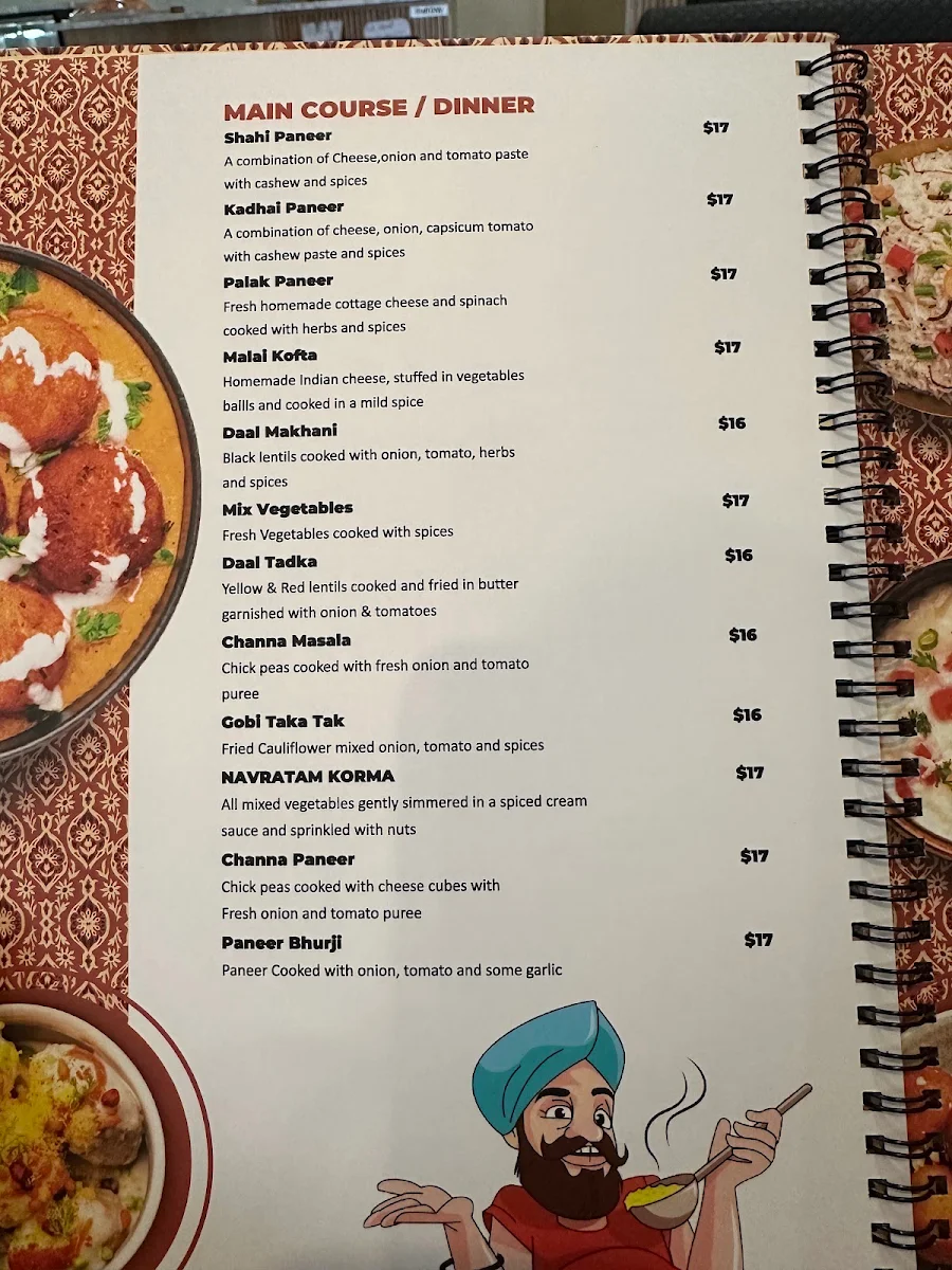 Menu, Khalsa Sweets And Snacks