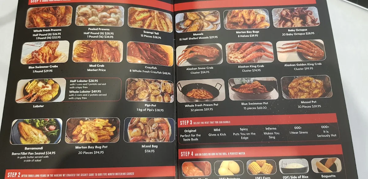 Menu, Kickin'Inn, Canley Heights