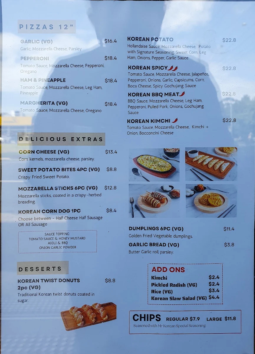 Menu, Mr Korean Chicken