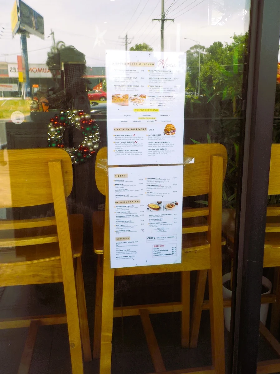 Menu, Mr Korean Chicken
