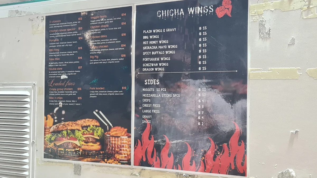 Menu, Chicha Burgers