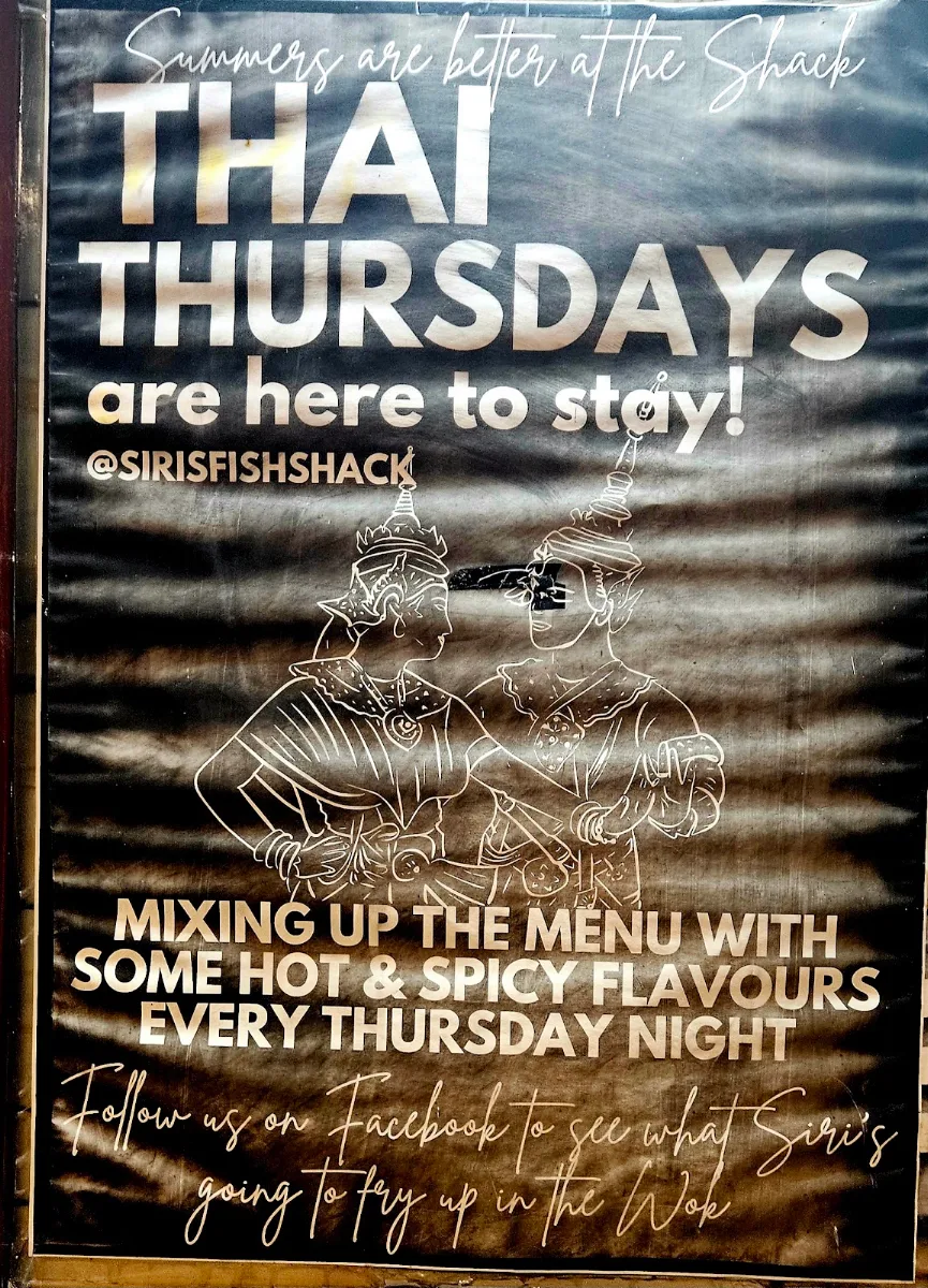 Menu, Siri’s Fish Shack