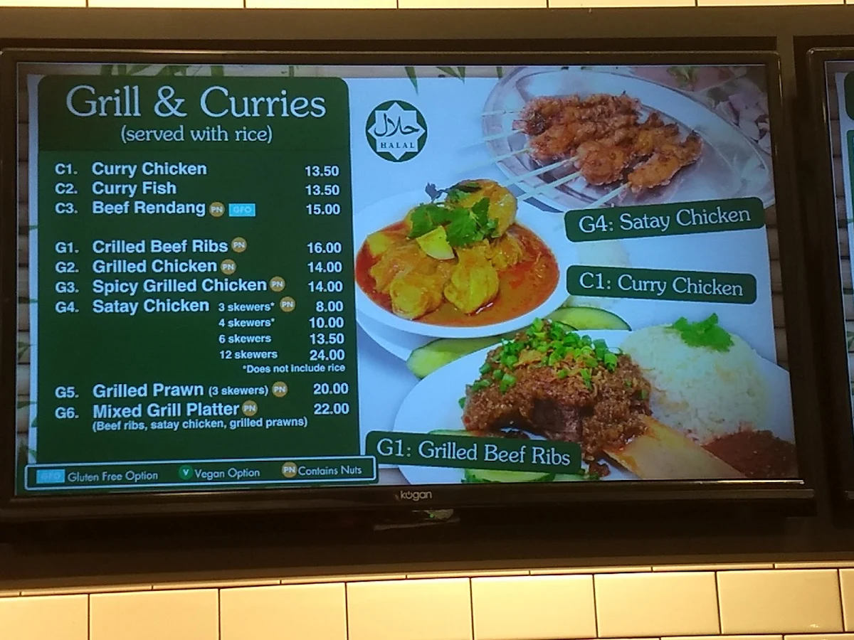 Menu, Warong