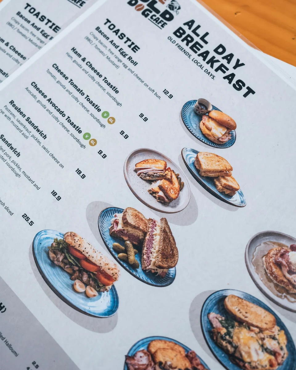 Menu, The Old Dog Cafe