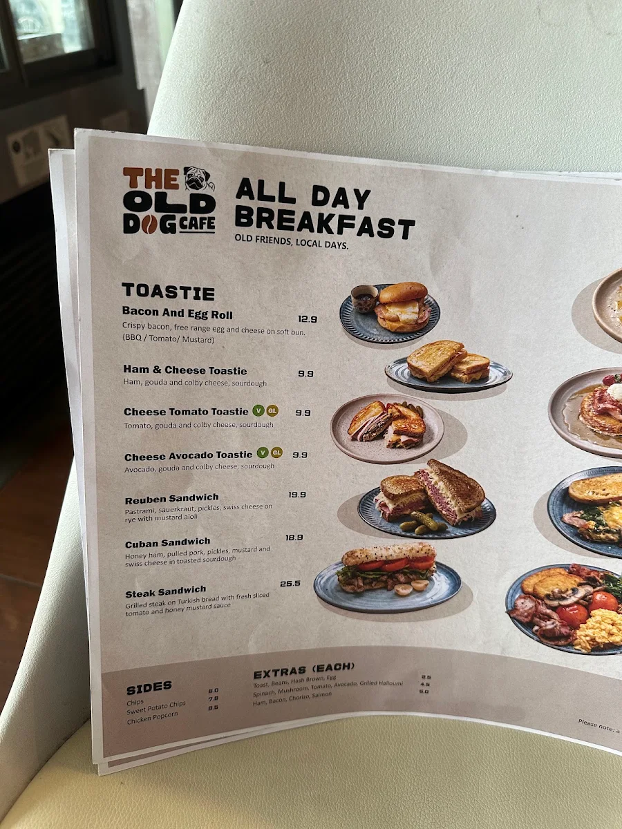 Menu, The Old Dog Cafe