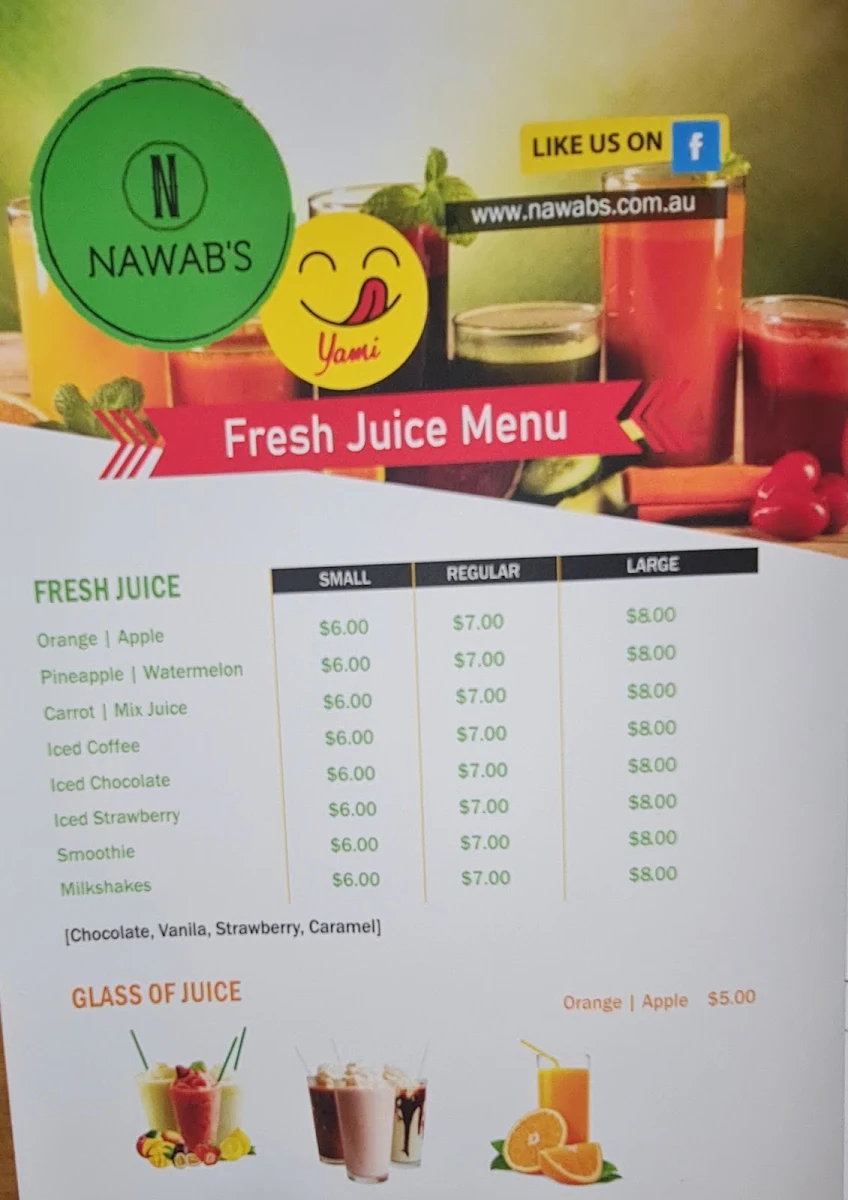 Menu, Nawab's