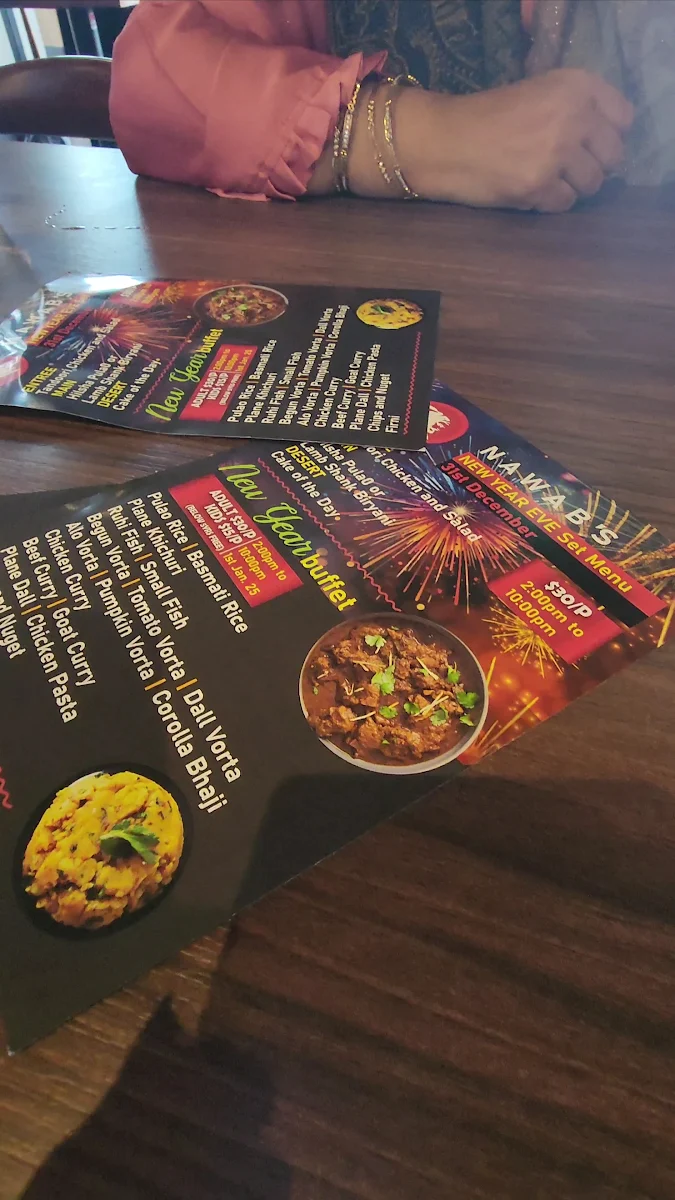 Menu, Nawab's