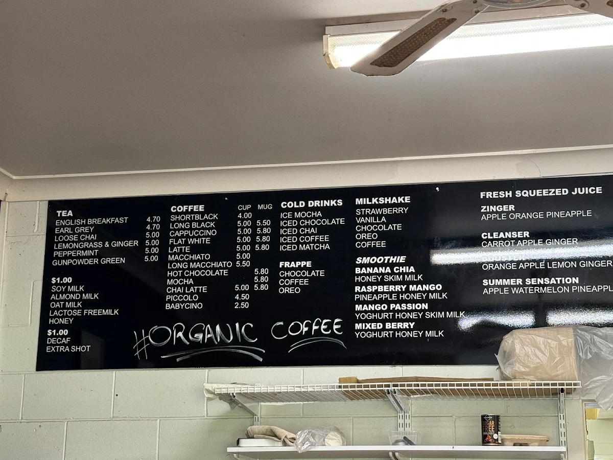 Menu, The Bean Tree Cafe ASP