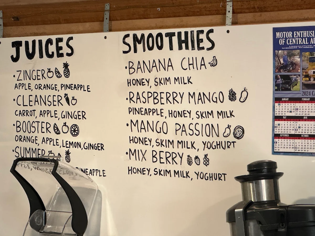 Menu, The Bean Tree Cafe ASP