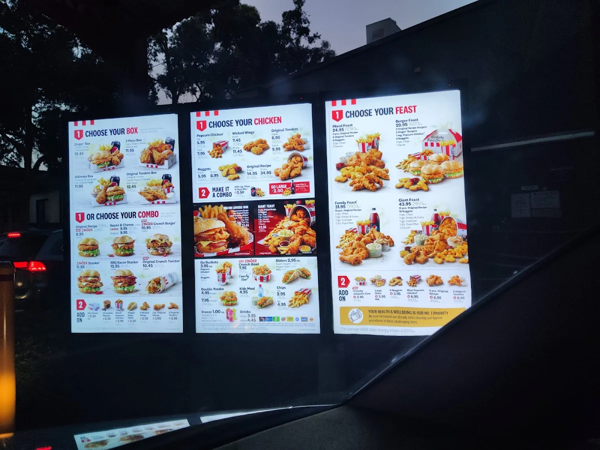 Menu, KFC Revesby