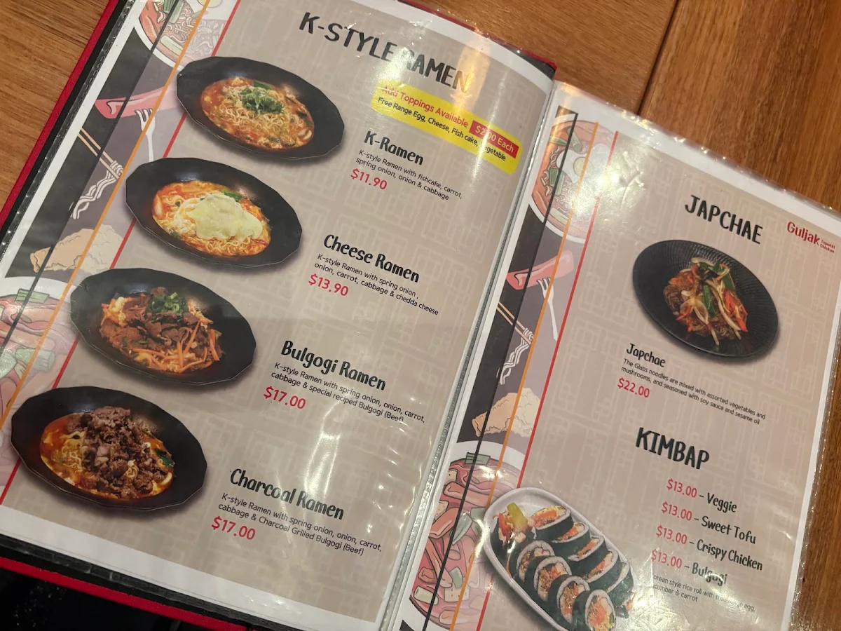 Menu, Guljak Rhapsody