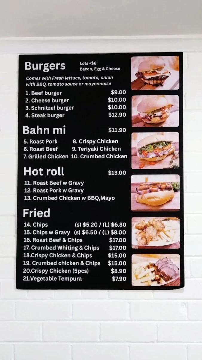 Menu, Koko's Kitchen