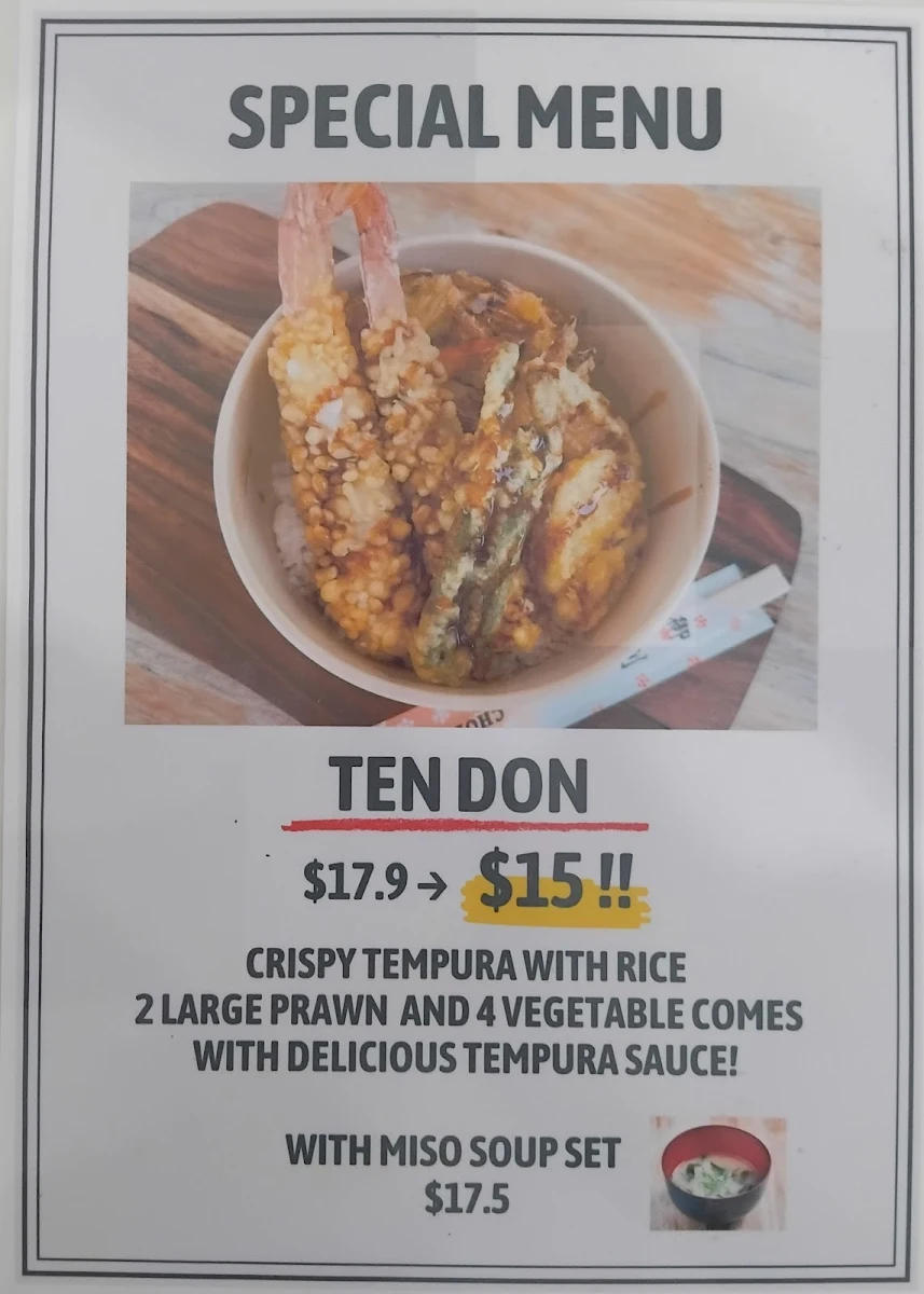 Menu, Koko's Kitchen