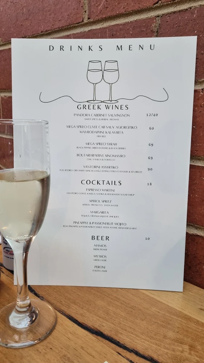 Menu, Olive Lane