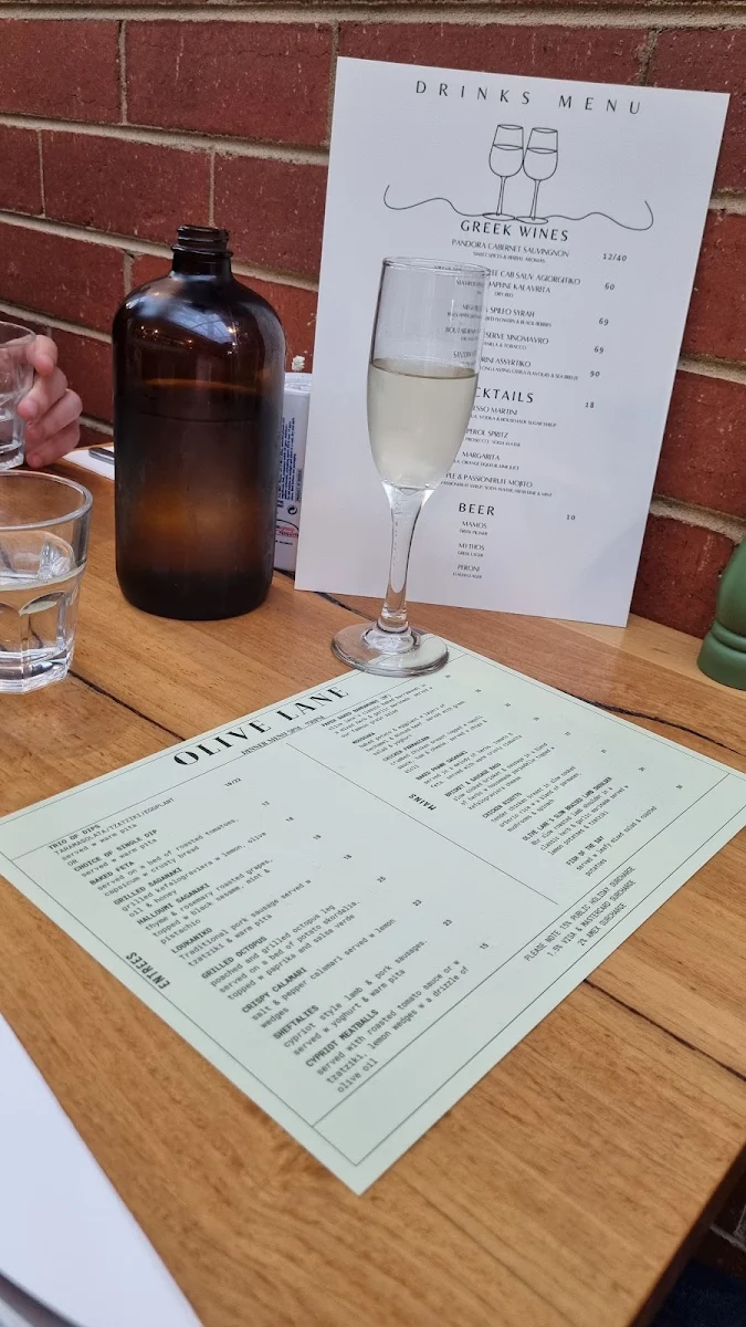 Menu, Olive Lane