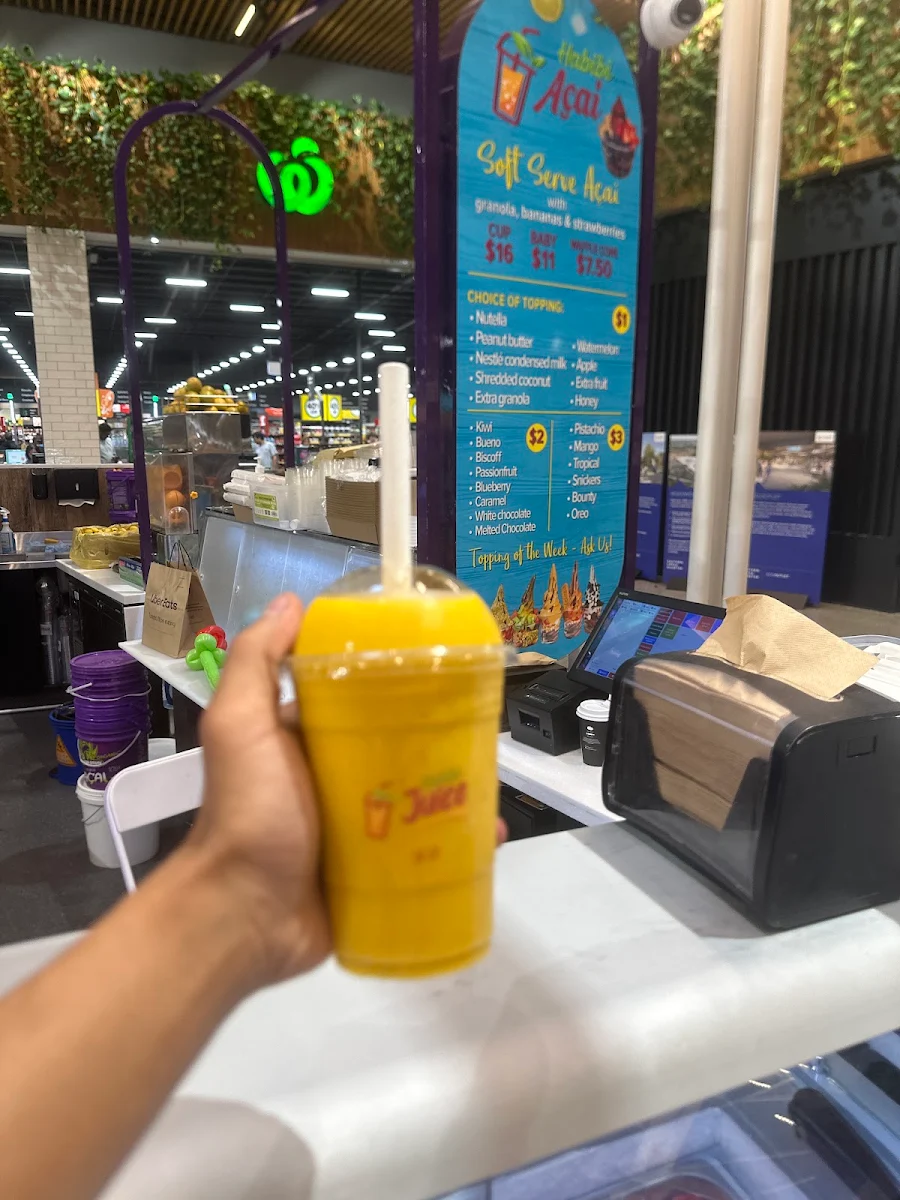 Menu, Habibi Juice & Açai Eastern Creek