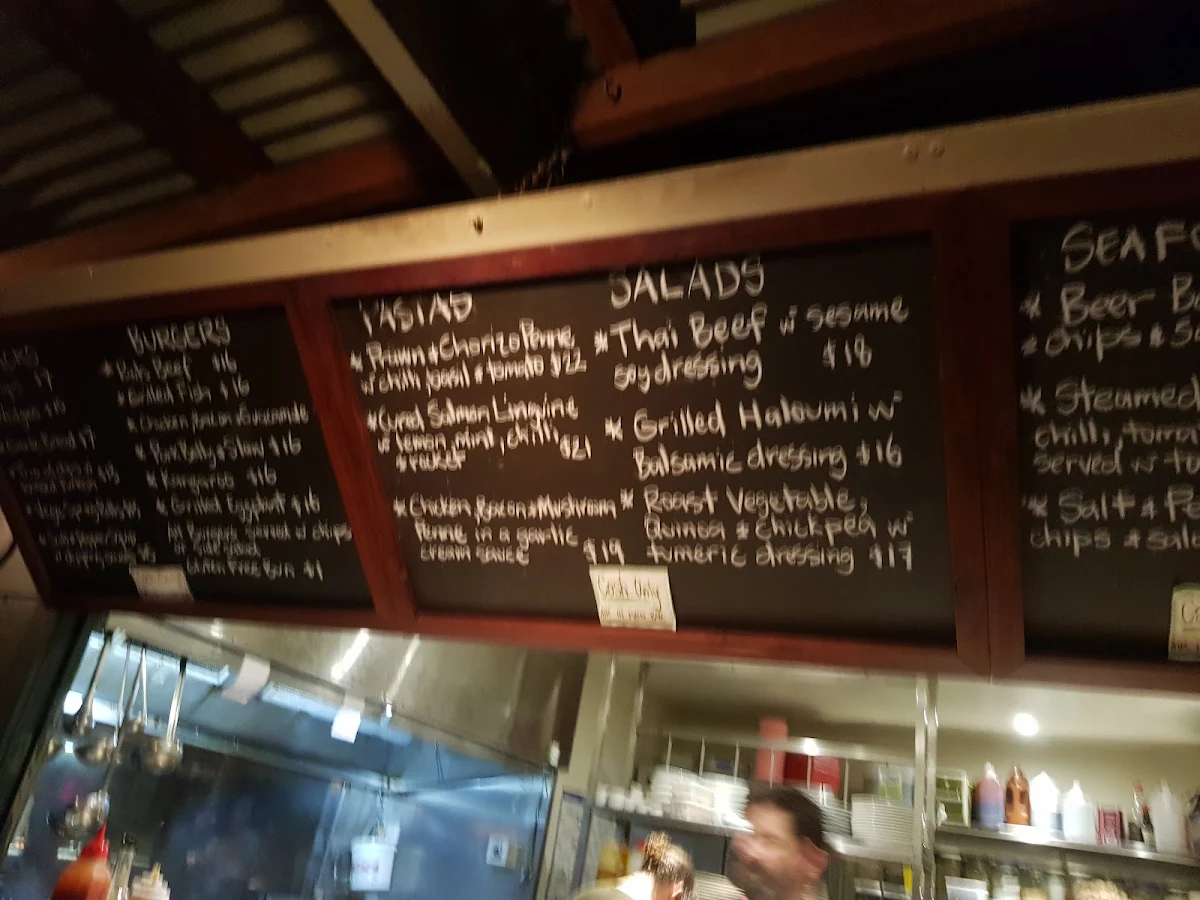Menu, Railway Friendly Bar
